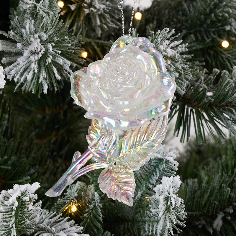 White Glitter Butterfly Clip Ornament - Cracker Barrel