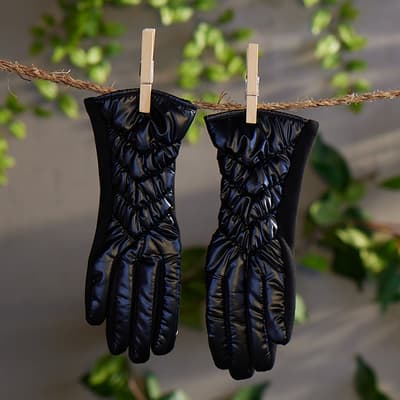 Black Puffer Gloves