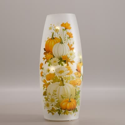 Pumpkin LED Lit Vase