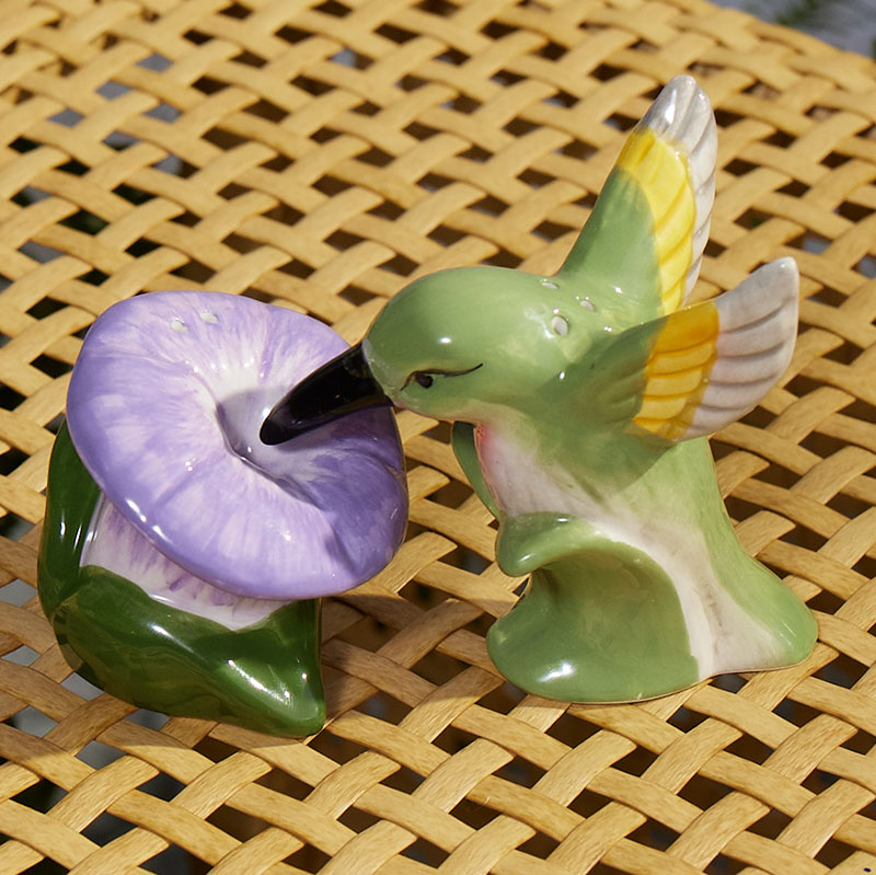 Hummingbird and Flower Salt and Pepper Set Cracker Barrel