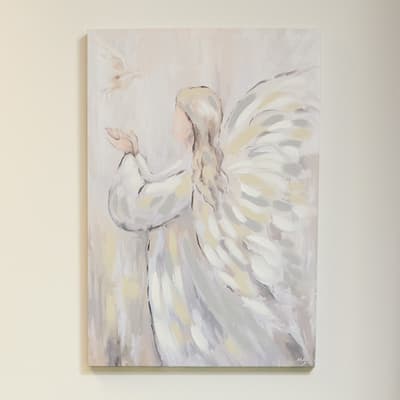 Angel With Dove Canvas