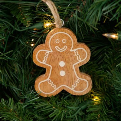 Wooden Gingerbread Man Ornament