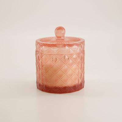 10 Oz. Pink Pretty Textured Candle Jar