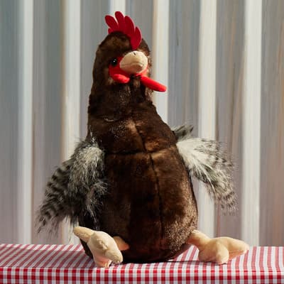 12" Brown Chicken Plush