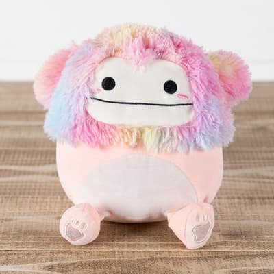 8" Peach Bigfoot with Rainbow Hair Squishmallow - Diane