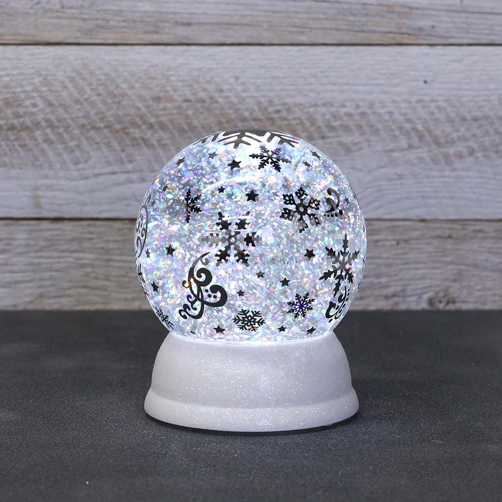 Acrylic Snowflakes and Stars Glitter Globe Snow Globe - Cracker Barrel