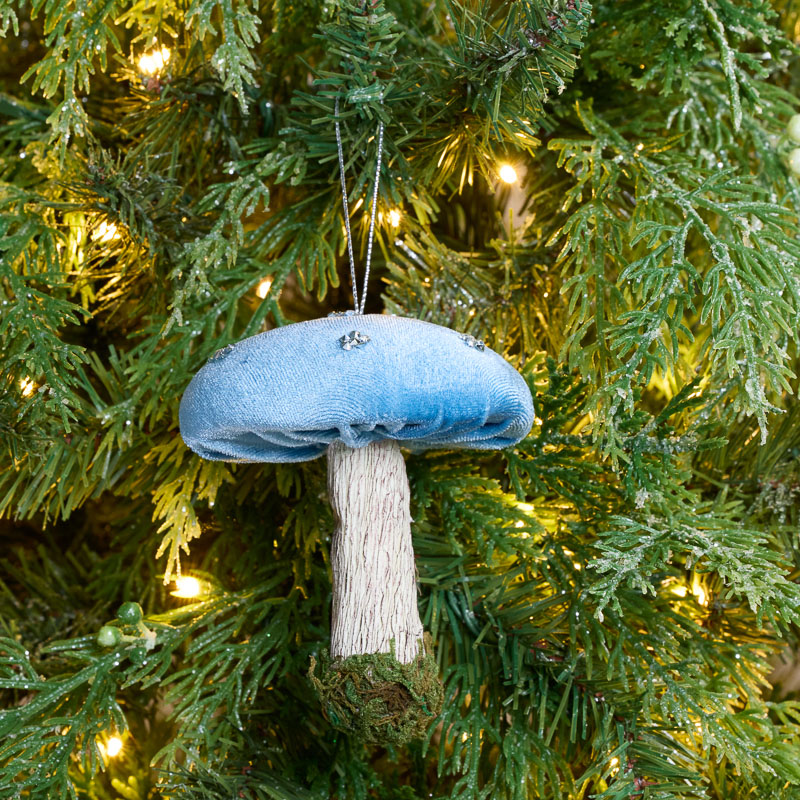 Fashion Mushroom decor chartreuse//blue