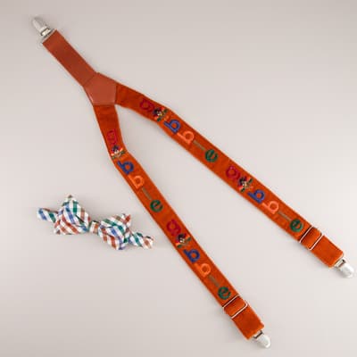 Toddler Gobble Suspender and Bowtie Set