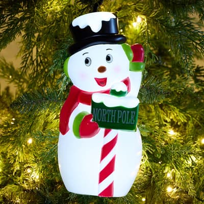 LED Snowman Blow Mold Ornament