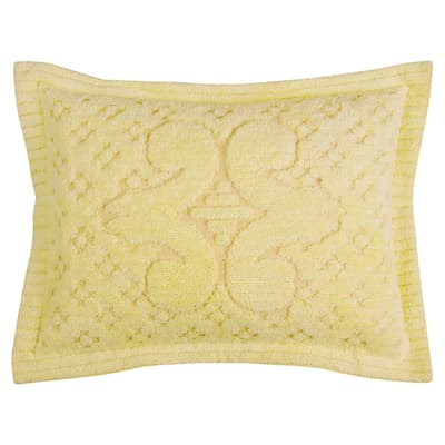 Ashton Yellow Tufted Chenille Standard Sham