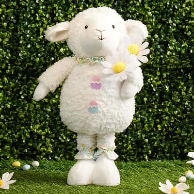 Fabric Lamb with Extendable Legs