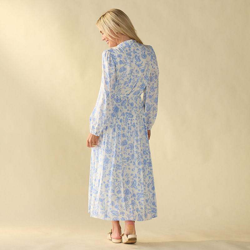 blue china dress Chinese dress , Navy Blue