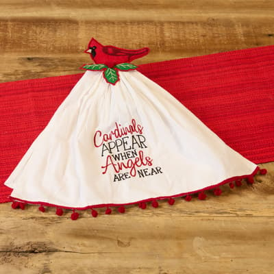 Cardinal Embroidered Towel