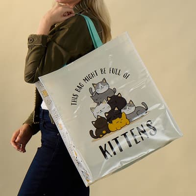 Bag Of Cartoon Kittens Tote