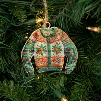 Metal Christmas Sweater Ornament