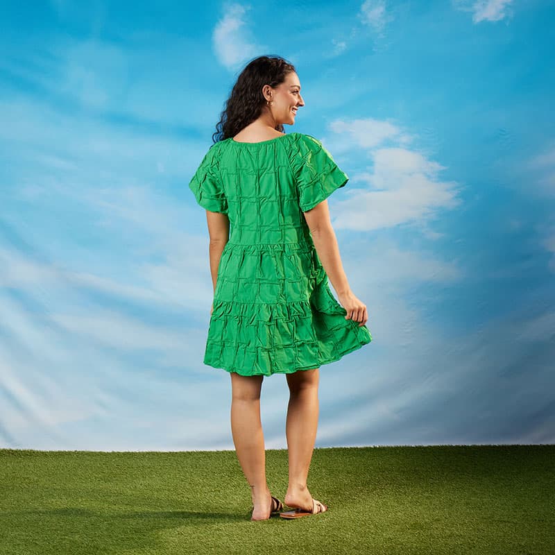 ワンピース Viera Pintuck Tiered Dress M ワンピース Viera Pintuck