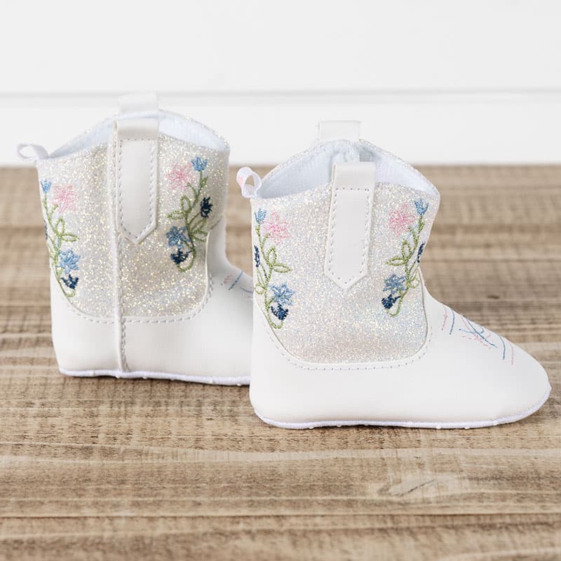 Infant Glitter Floral Cowgirl Boot Cracker Barrel