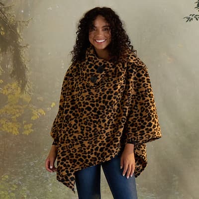 Leopard Print Poncho