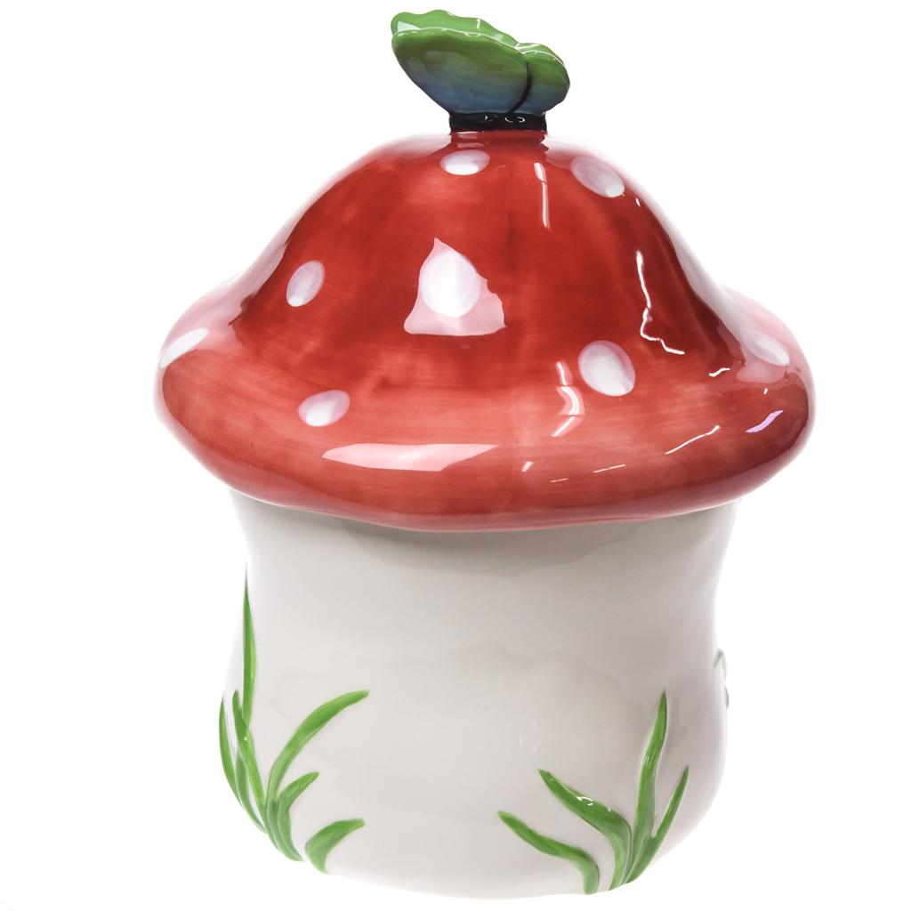  Stoneware Mushroom Cookie Jar - Cracker Barrel