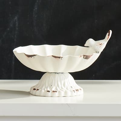 Metal Trinket Dish with Bird