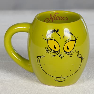 Grinch Face Naughty or Nice 18 Oz. Mug