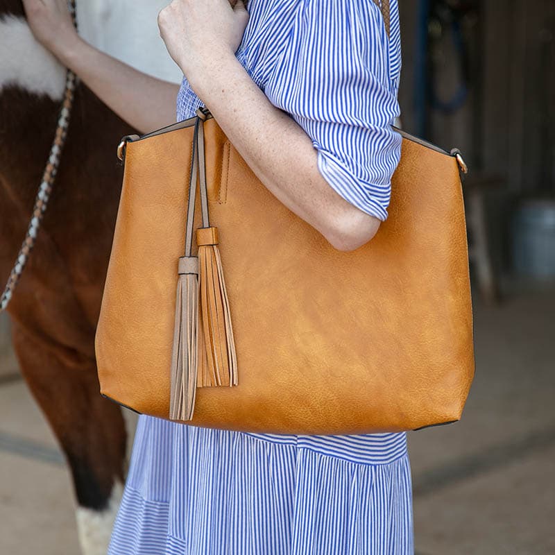 Braided handle online bag