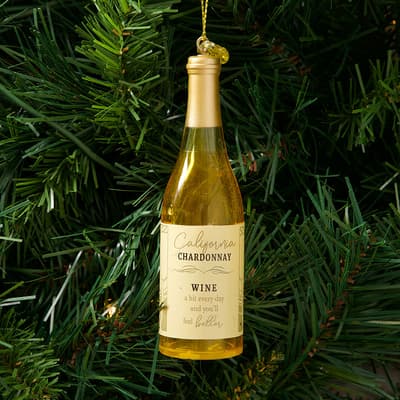 White Wine Bottle Ornament