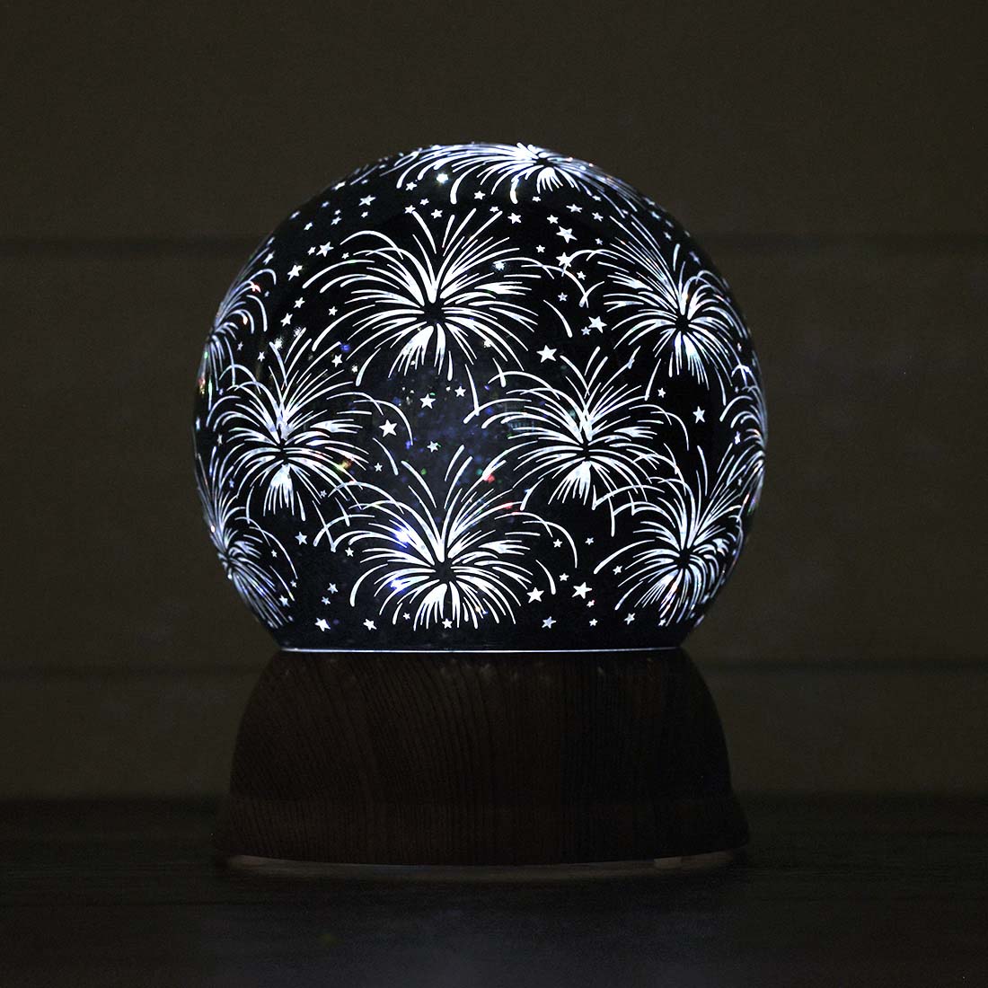 Acrylic Snowflakes and Stars Glitter Globe Snow Globe - Cracker Barrel