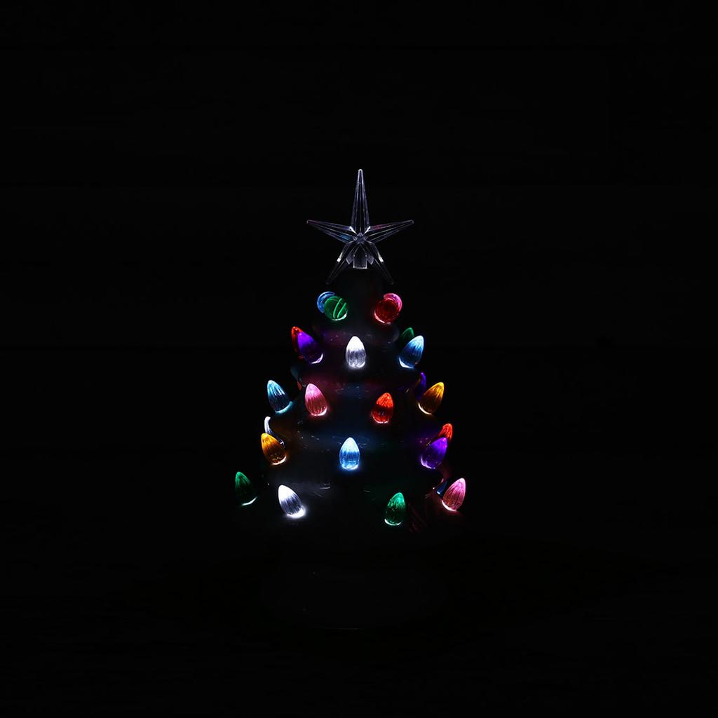 LED White Ceramic Tree Ornament - Cracker Barrel