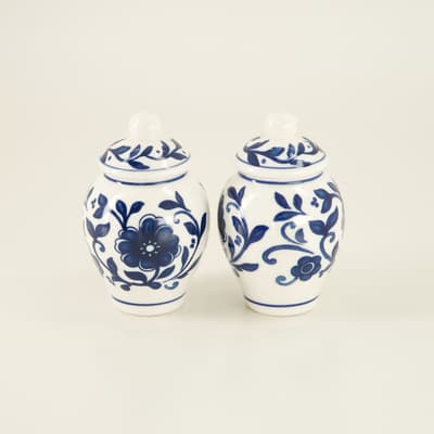 Blue and White Salt and Pepper Set