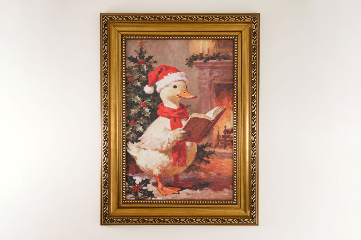 Duck Reading Book Wall Frame