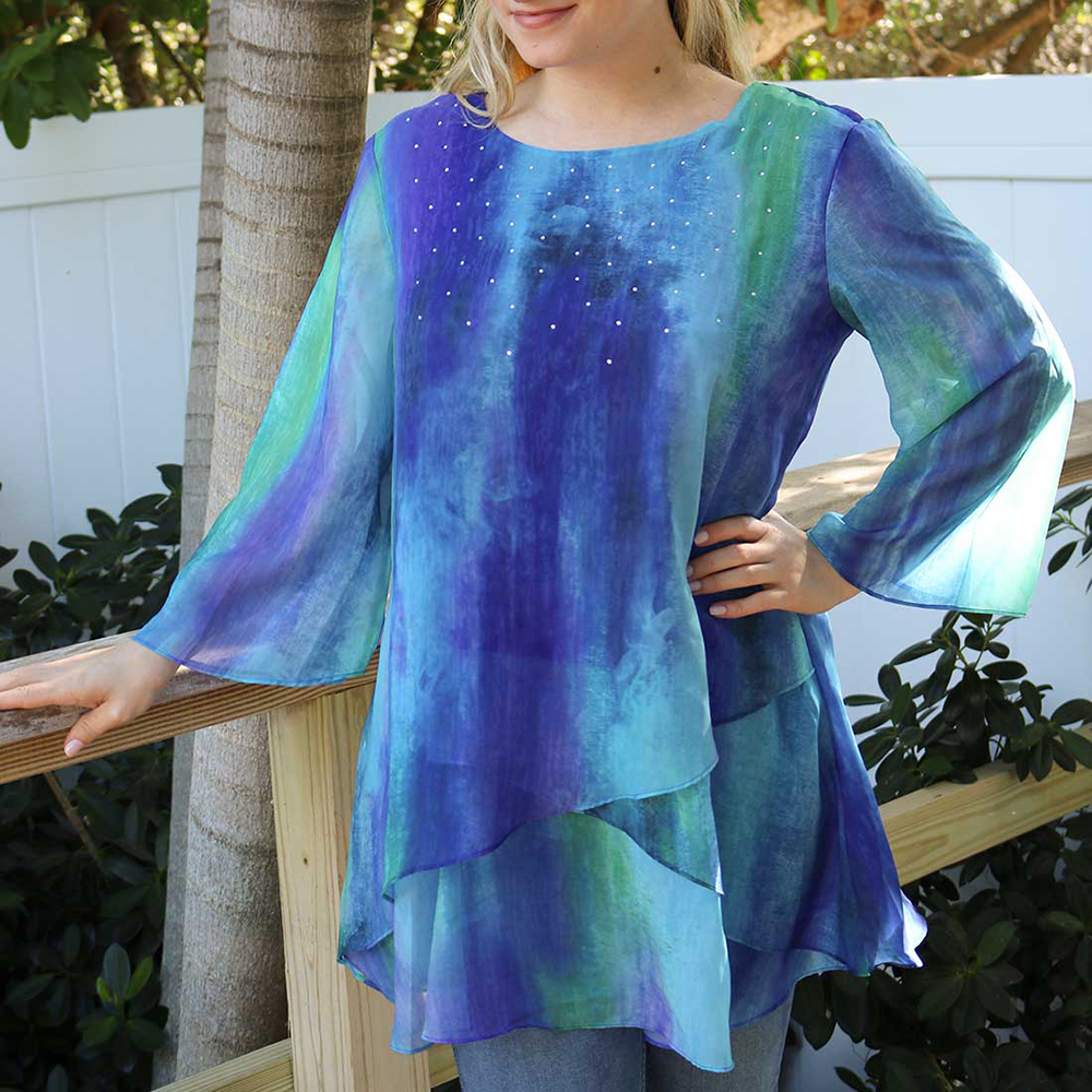 Teresa Crop Sweater - Peacock