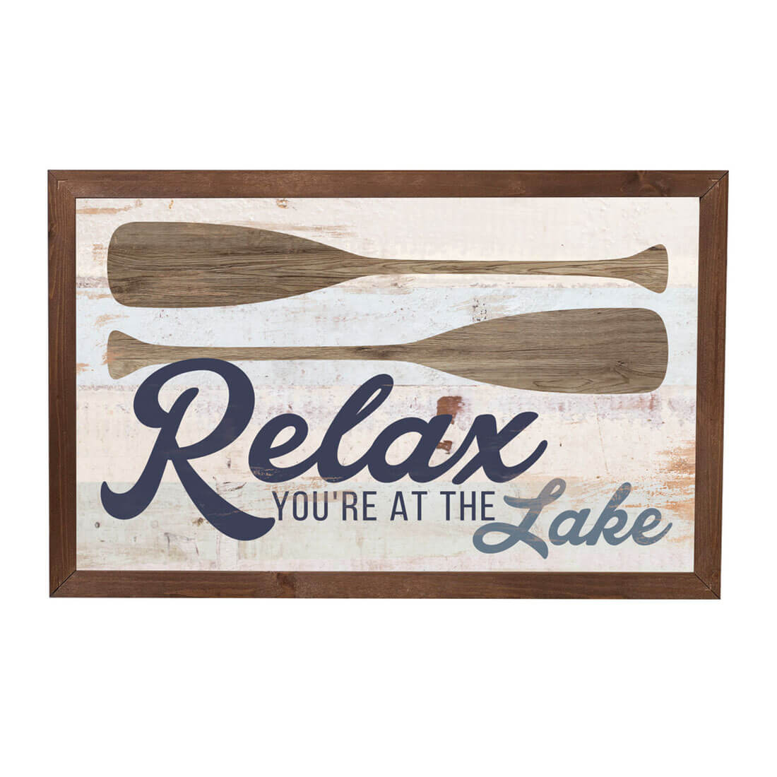 Relax, You're at the Lake Framed Sign