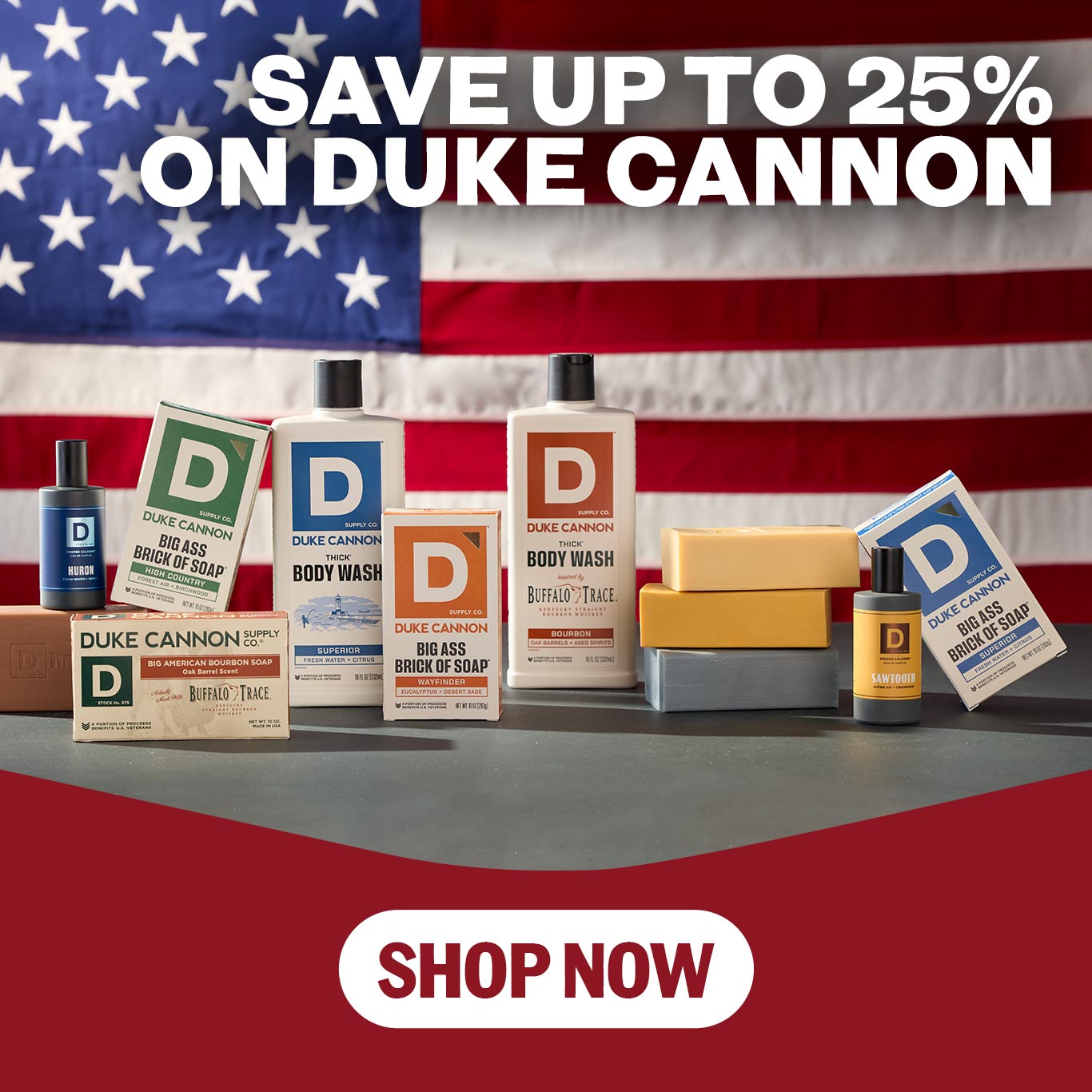 Shop Duke Cannon at shop.crackerbarrel.com