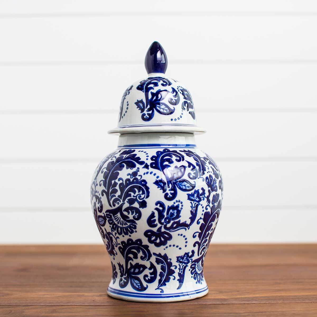 Porcelain Ginger Jar with Dome Lid