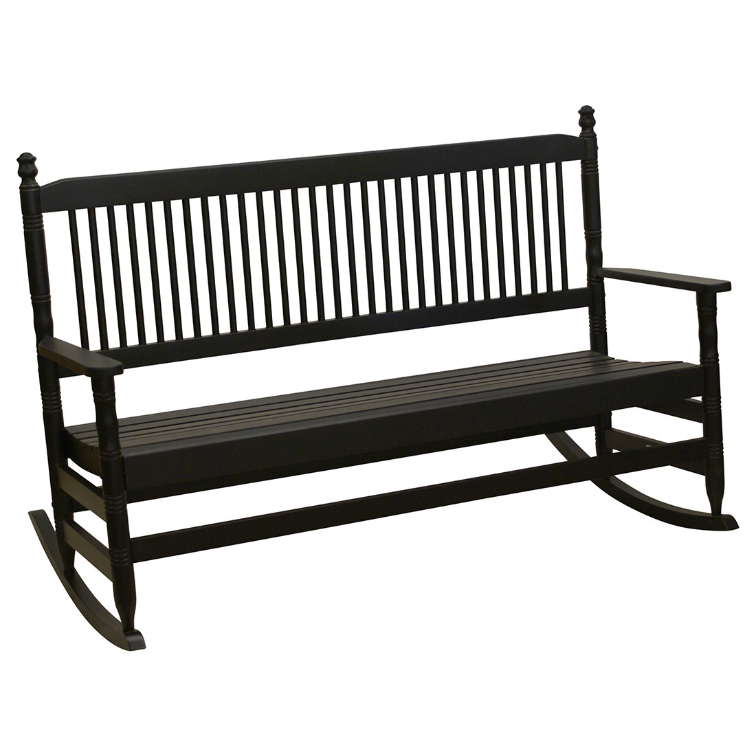 5 foot Bench With Runners - Black