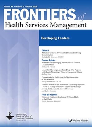 Frontiers of Health Services Management