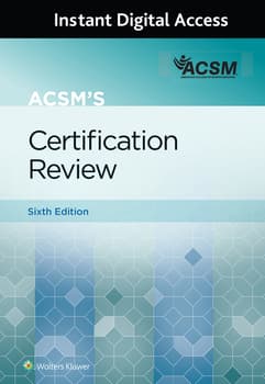 ACSM's Certification Review 6e Lippincott Connect Instant Digital Access