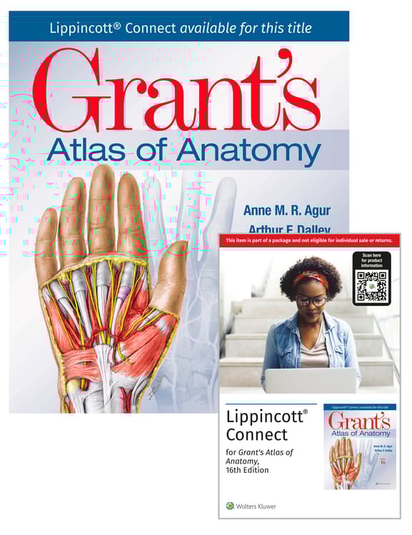 Grant's Atlas of Anatomy 16e Lippincott Connect Print Book and Digital Access Card Package