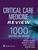 Critical Care Medicine Review: 1000 Questions and Answers
