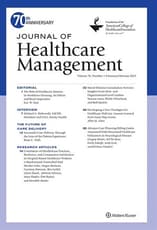 Journal of  Healthcare  Management