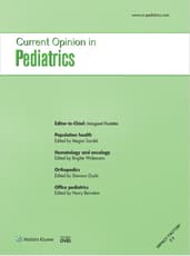 Current Opinion in Pediatrics Online