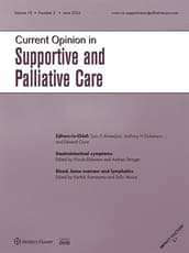 Current Opinion in Supportive and Palliative Care