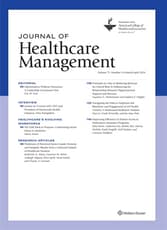 Journal of  Healthcare  Management