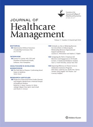 Journal of  Healthcare  Management