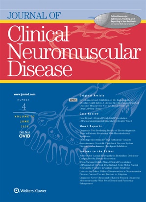 Journal of Clinical Neuromuscular Disease Online