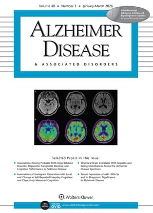 Alzheimer Disease and Associated Disorders Online