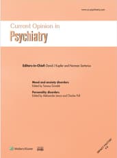 Current Opinion in Psychiatry