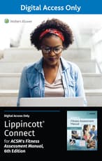 ACSM's Fitness Assessment Manual 6e Lippincott Connect Standalone Digital Access Card