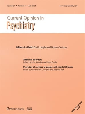 Current Opinion in Psychiatry